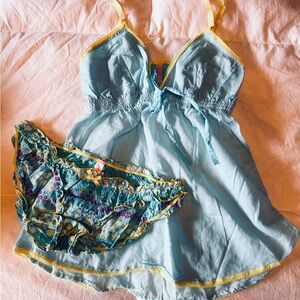 🩷VALENTINES SET🩷 Victoria’s Secret POUT Cute Blue Sleepwear Set